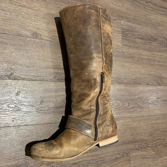 Fluevog Radio brown leather knee boots women size 9 - Picture 10 of 16